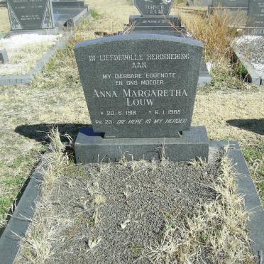 LOUW Anna Margaretha 1918-1985