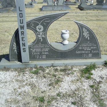LOUWRENS Cecil John 1906-1986 &amp; Gertruida Anna 1903-1998