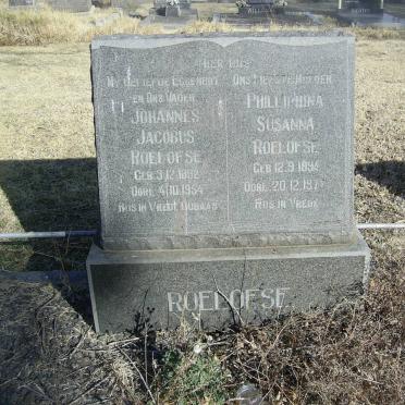 ROELOFSE Johannes Jacobus 1892-1954 &amp; Philliphina Susanna 1894-1977