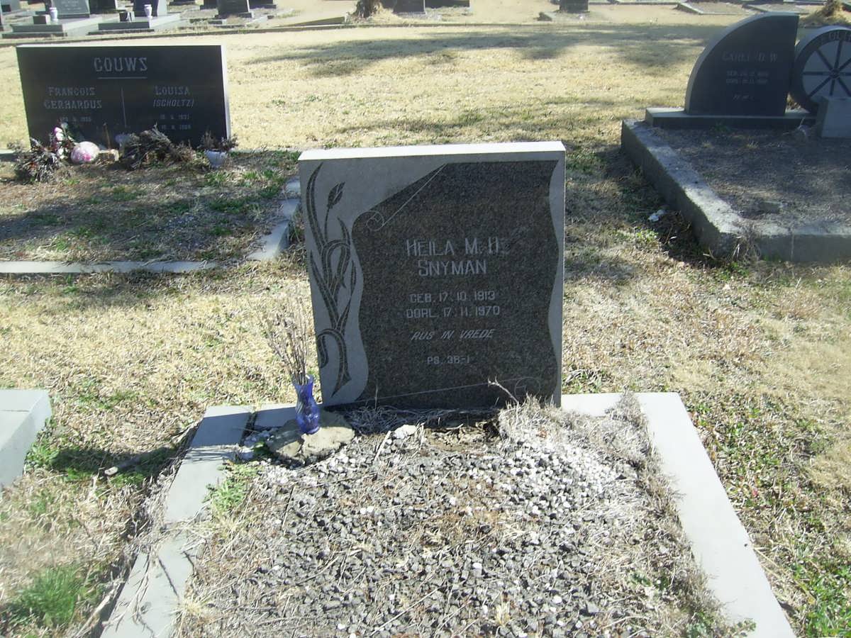 SNYMAN Heila M.H. 1913-1970