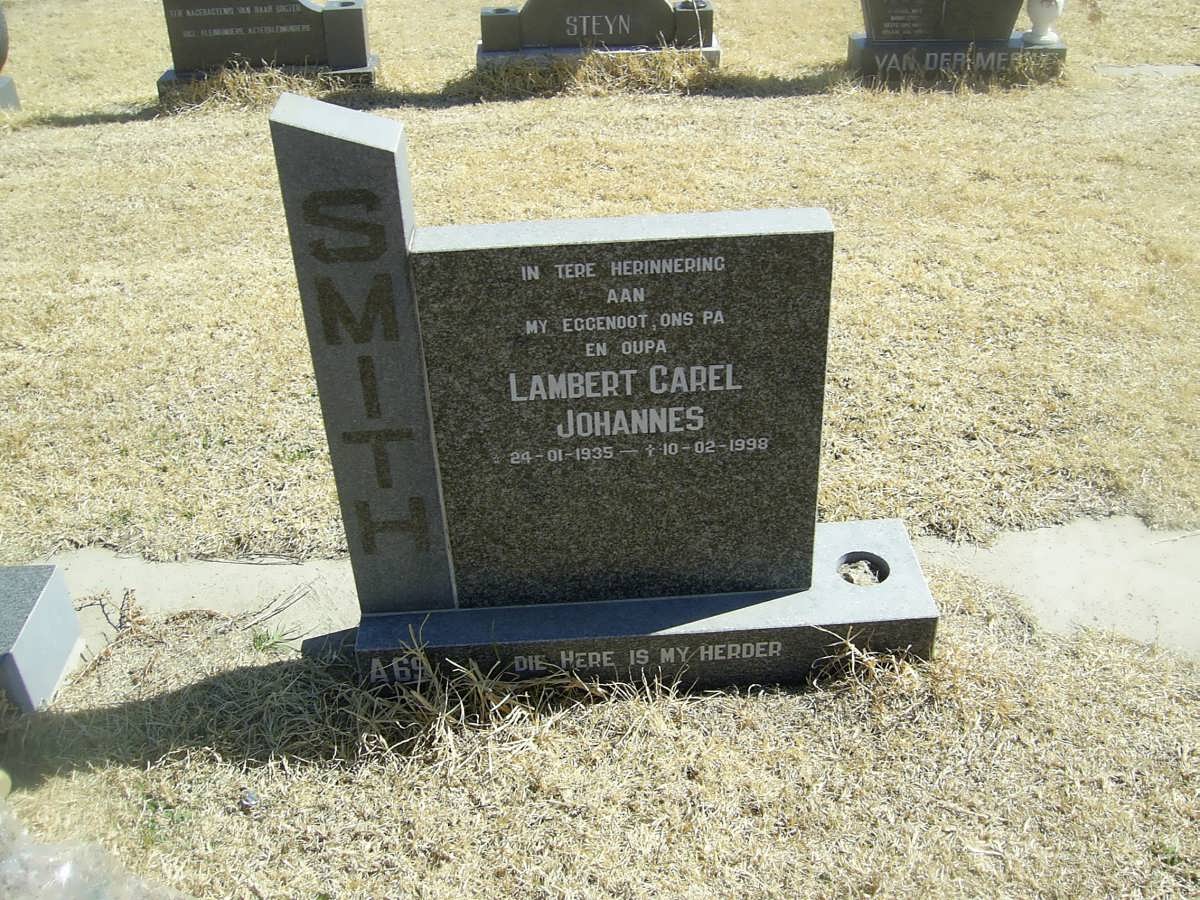 SMITH Lambert Carel Johannes 1935-1998