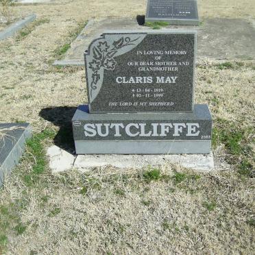 SUTCLIFFE Claris May 1919-1999