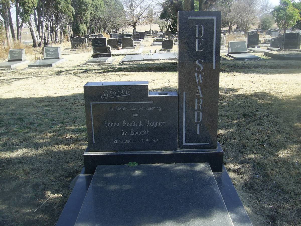 SWARDT Jacob Hendrik Raynier, de 1906-1965