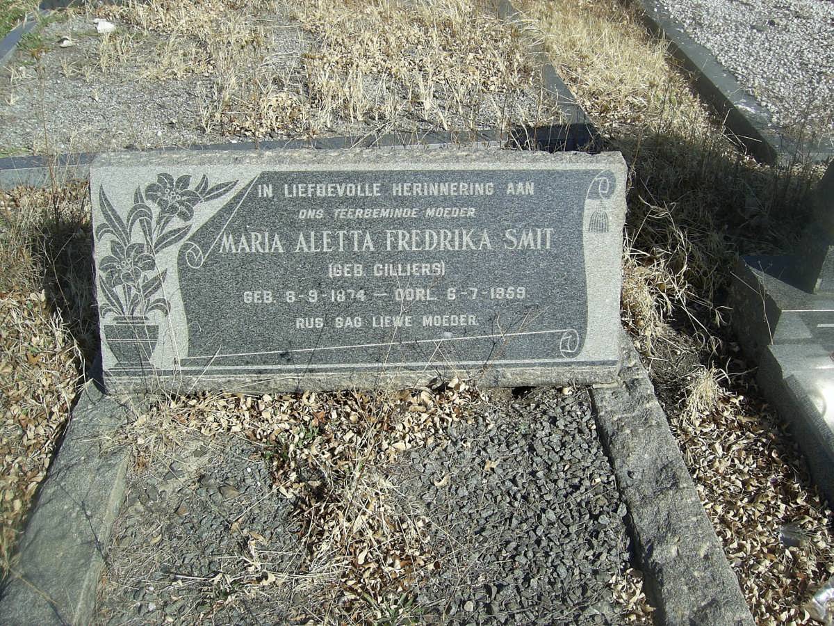 SMIT Maria Aletta Fredrika nee CILLIERS 1874-1959