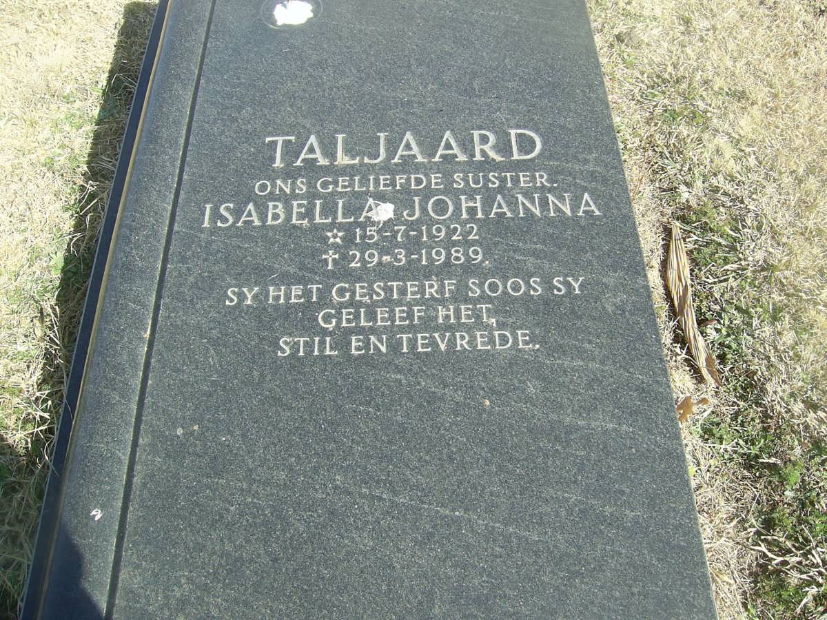 TALJAARD Isabella Johanna 1922-1989