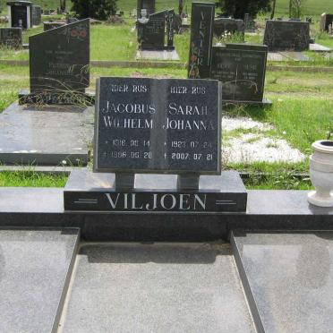 VILJOEN Jacobus Wilhelm 1916-1986 &amp; Sarah Johanna 1923-2007
