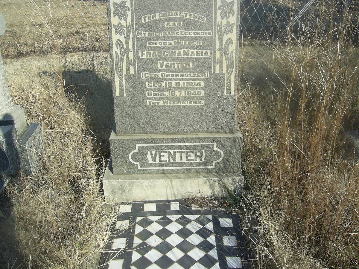 VENTER Francina Maria nee OBERHOLZER 1904-1948