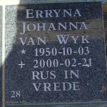 WYK Erryna Johanna, van 1950-2000