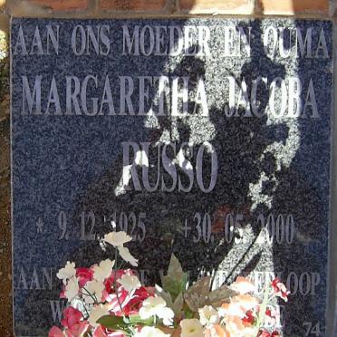 RUSSO Margaretha Jacoba 1925-2000