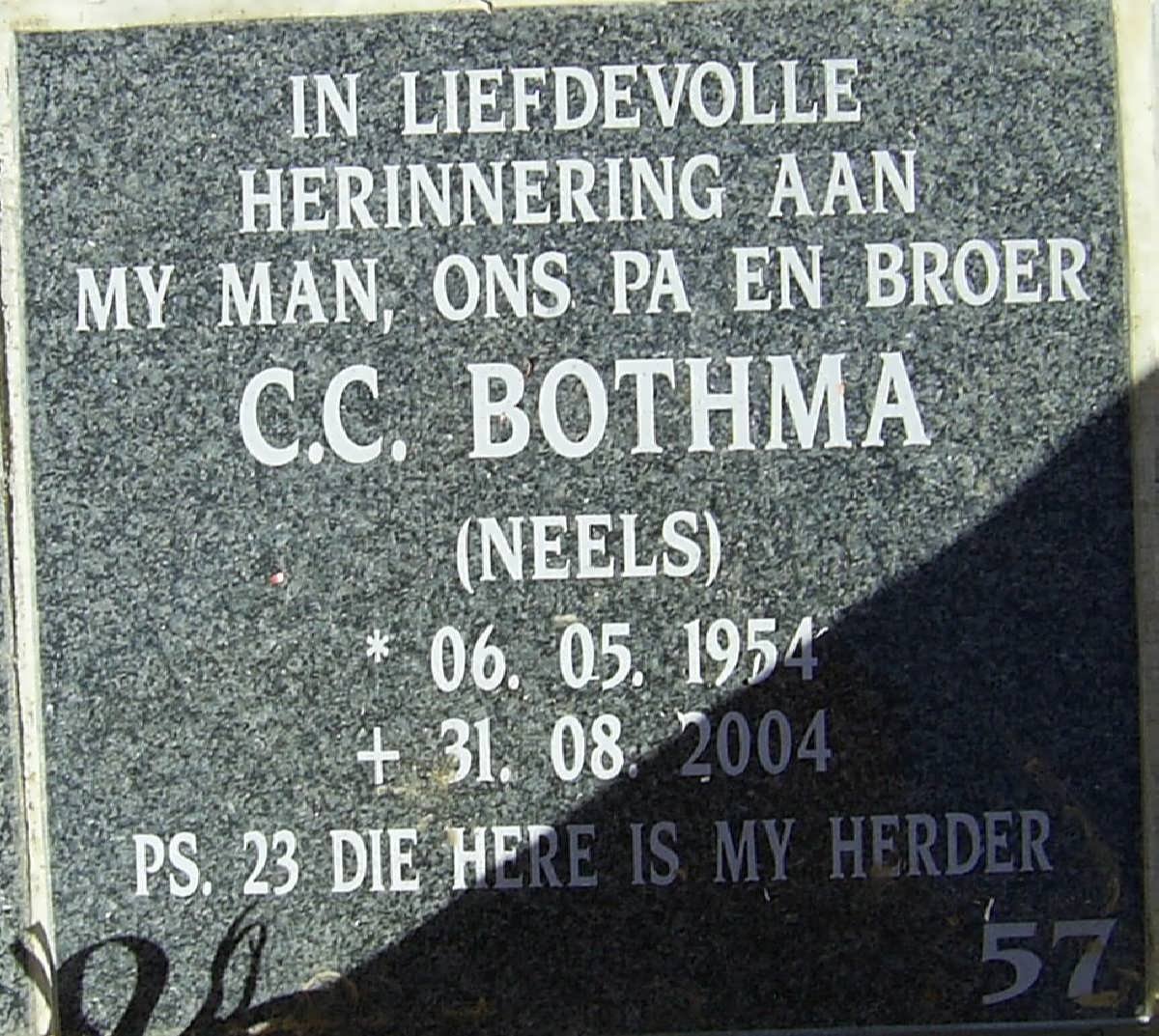 BOTHMA C.C. 1954-2004