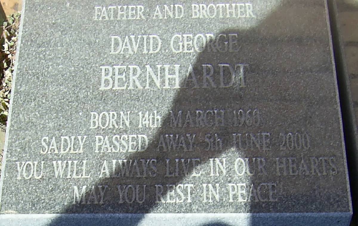 BERNHARDT David George 1966-2000