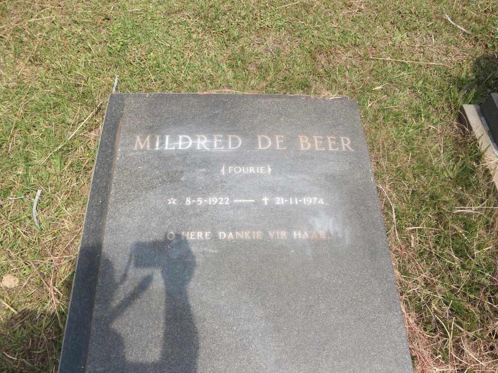 BEER Mildred, de nee FOURIE 1922-1974
