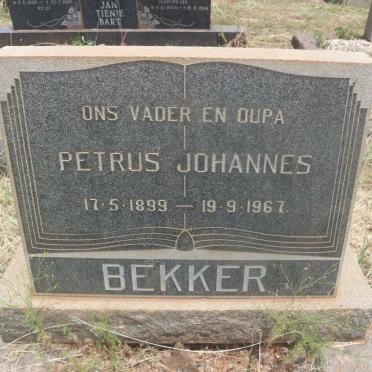 BEKKER Petrus Johannes 1899-1967