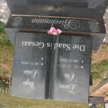 BROEKMANN Erwin Otto 1925-2009 &amp; Inga Luise 1934-