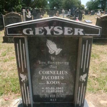 GEYSER Cornelius Jacobus 1943-2016