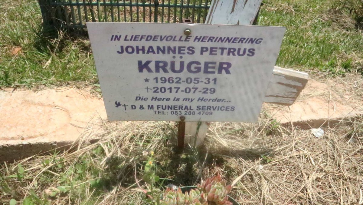 KRUGER Johannes Petrus 1962-2017