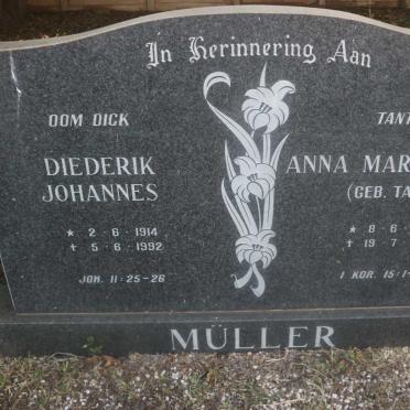 MULLER Diederik Johannes 1914-1992 &amp; Anna Margaretha TAUTE 1916-1991