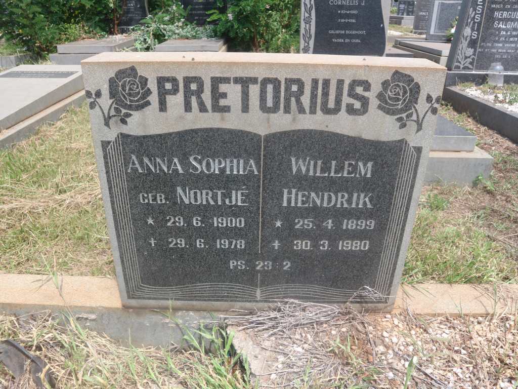 PRETORIUS Willem Hendrik 1899-1980 &amp; Anna Sophia NORTJE 1900-1978
