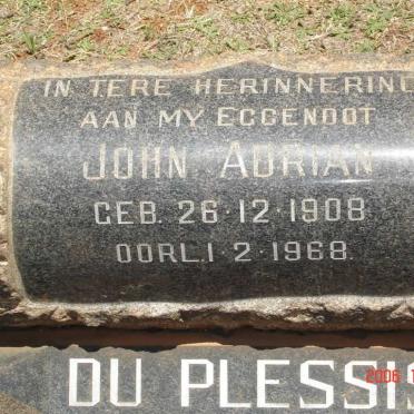 PLESSIS John Adrian, du 1908-1968