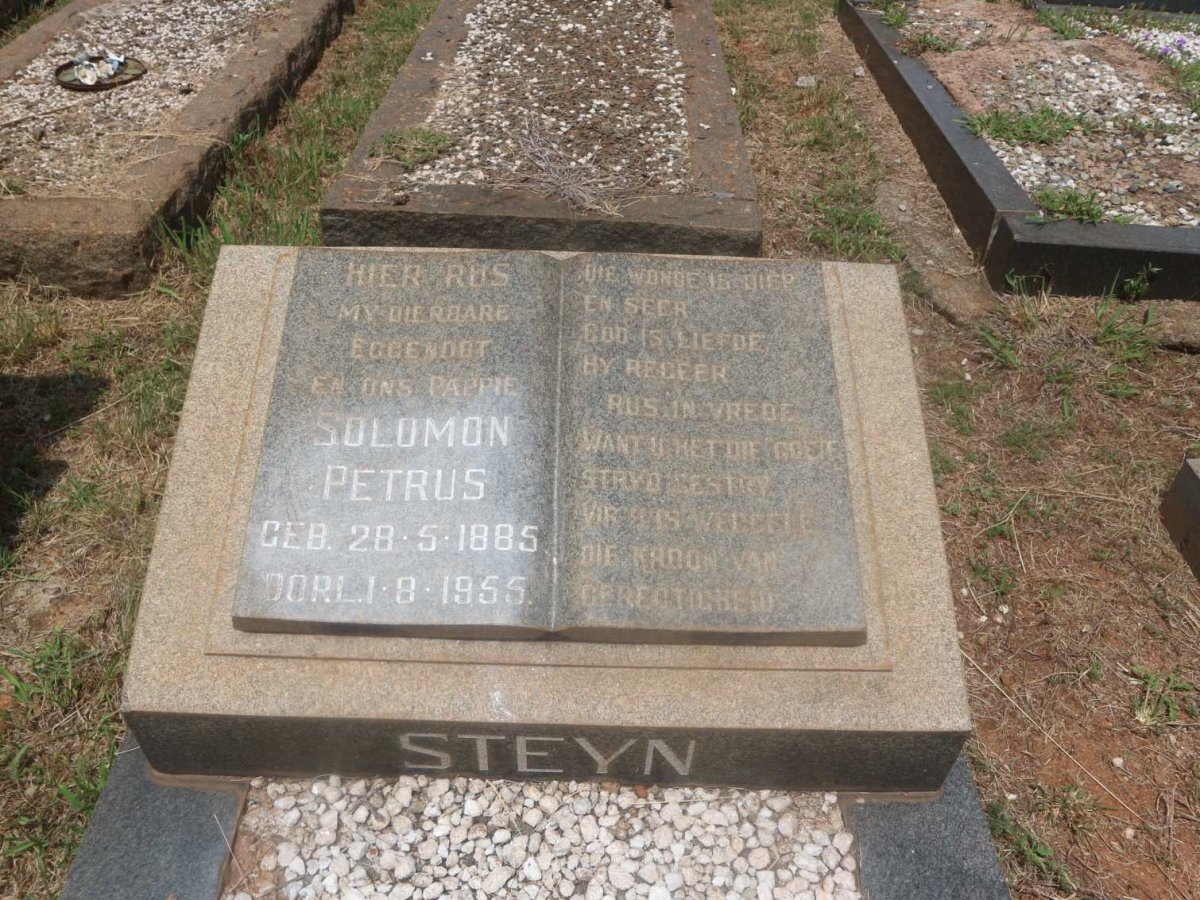 STEYN Solomon Petrus 1885-1955