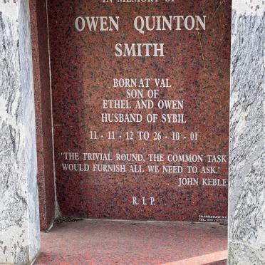 SMITH Owen Quinton 1912-2001