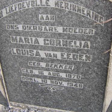 EEDEN Maria Cornelia Louisa, van nee BEKKER 1870-1948