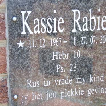 RABIE Kassie 1967-2008