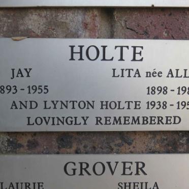 HOLTE Jay 1893-1955 &amp; Lita ALLISON 1898-1985 :: HOLTE Lynton 1938-1956