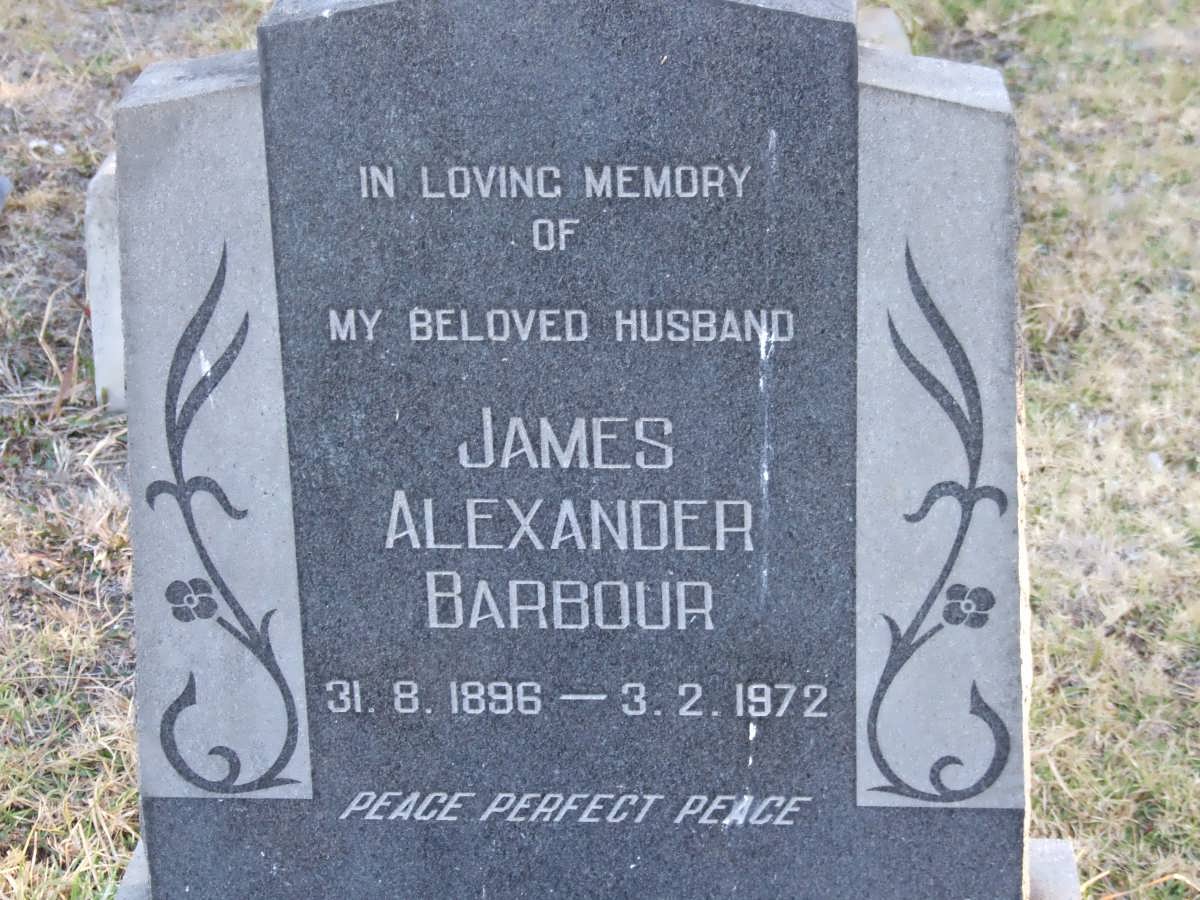 BARBOUR James Alexander 1896-1972