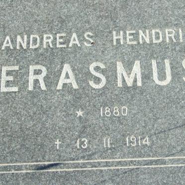 ERASMUS Andreas Hendrik 1880-1914