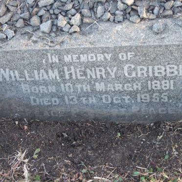 GRIBBIN William Henry 1881-1955