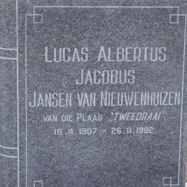 NIEUWENHUIZEN Lucas Albertus Jacobus, Jansen van 1907-1982