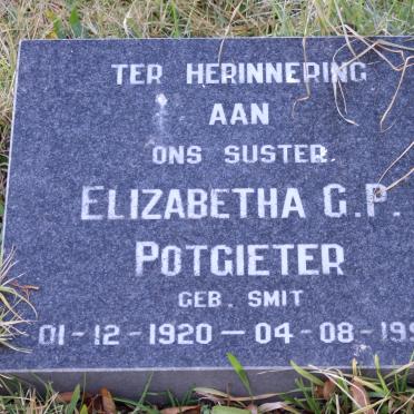 POTGIETER Elizabetha G.P. nee SMIT 1920-1994