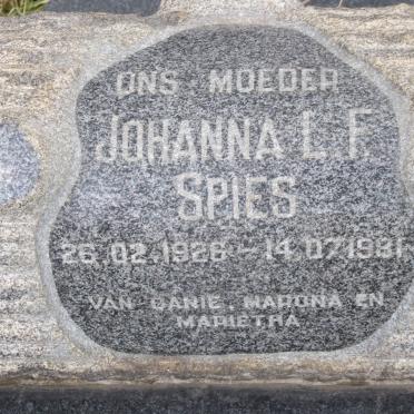 SPIES Johanna L.F. 1926-1981