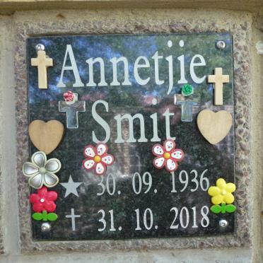 SMIT Annetjie 1936-2018