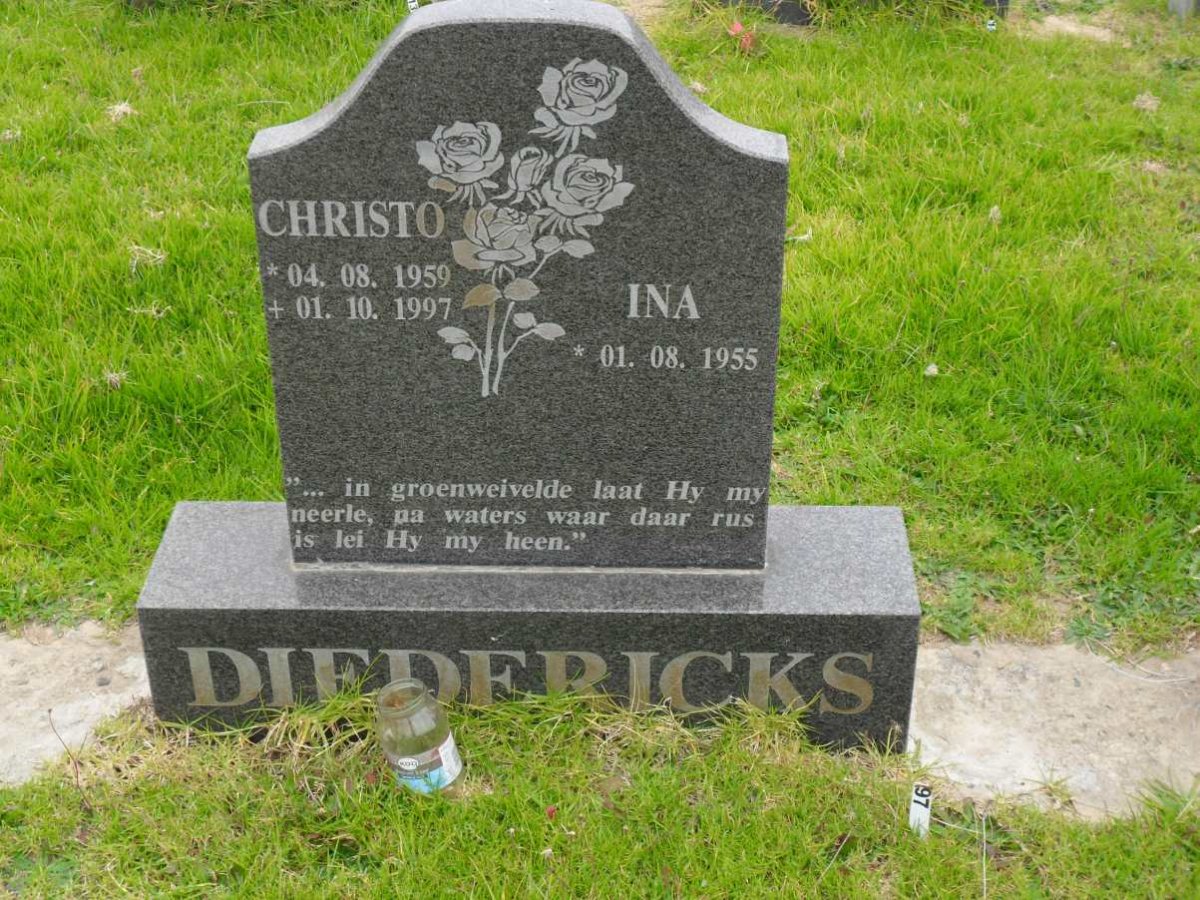DIEDERICKS Christo 1959-1997 &amp; Ina 1955-