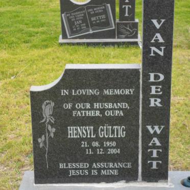 WATT Hensyl Gültig, van der 1950-2004