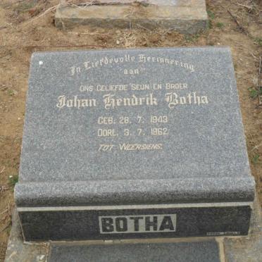 BOTHA Johan Hendrik 1943-1962