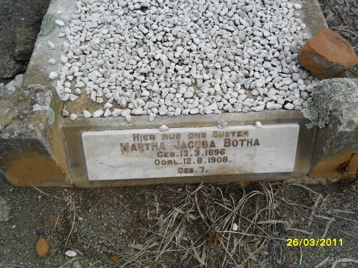 BOTHA Martha Jacoba 1896-1908