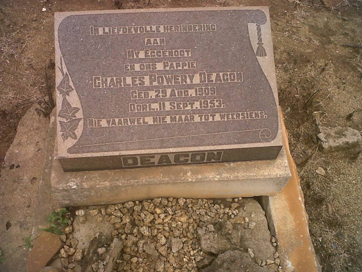 DEACON Charles Powery 1909-1953