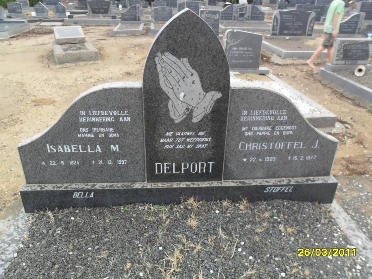 DELPORT Christoffel J. 1923-1977 &amp; Isabella M. 1924-1997