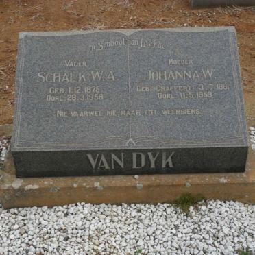 DYK Schalk W.A., van 1875-1958 &amp; Johanna W. CRAFFERT 1881-1959