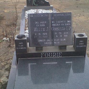FOURIE Willem J. 1926-1999 &amp; Cornelia E.P. 1934-1991