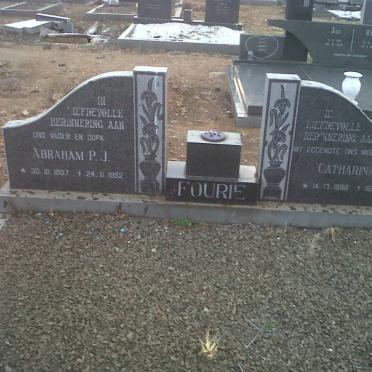 FOURIE Abraham P.J. 1897-1982 &amp; Catharina P. 1898-1976
