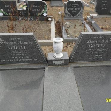 GREEFF Casparus Johannes 1902-1990 &amp; Elizabeth J.S. JACOBS 1911-1991