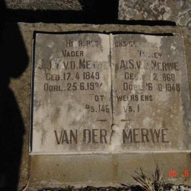 MERWE S.J.M., van der 1849-1934 &amp; A.S. 1860-1948