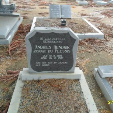 PLESSIS Andries Hendrik, du 1908-1982