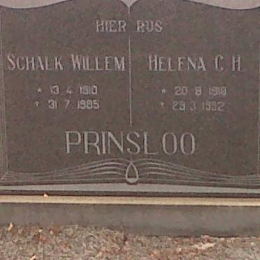 PRINSLOO Schalk Willem 1910-1985 &amp; Helena C.H. 1910-1992