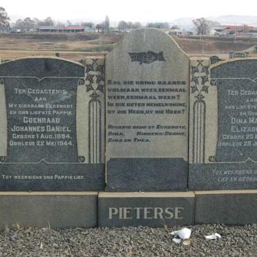 PIETERSE Coenraad Johannes Daniel 1894-1944 &amp; Dina Maria Elizabeth 1901-1975