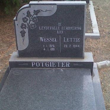 POTGIETER Wessel 1926-1991 &amp; Lettie 1944-